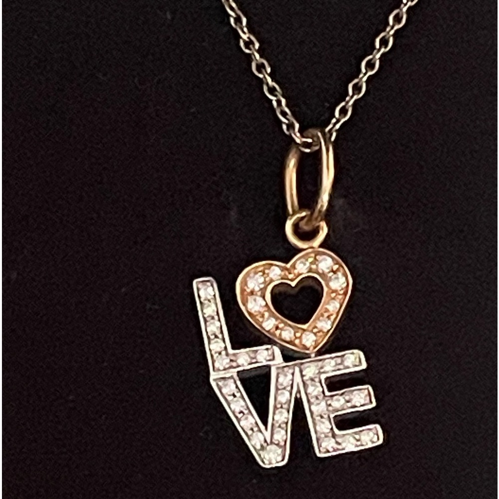 Tiffany & Co Love Necklace with White/Rose Gold and Pave Diamonds
